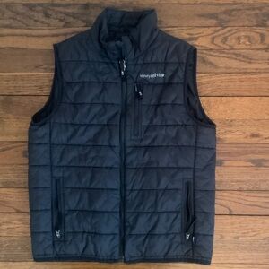 Vineyard Vines boys black Quilted Vest. Large